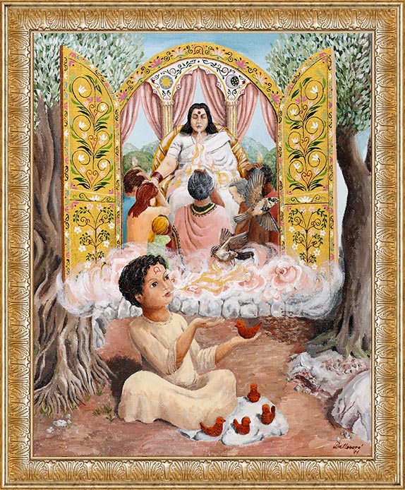 Jana Dallosova acryl painting on canvas, Jesus and the Living Power