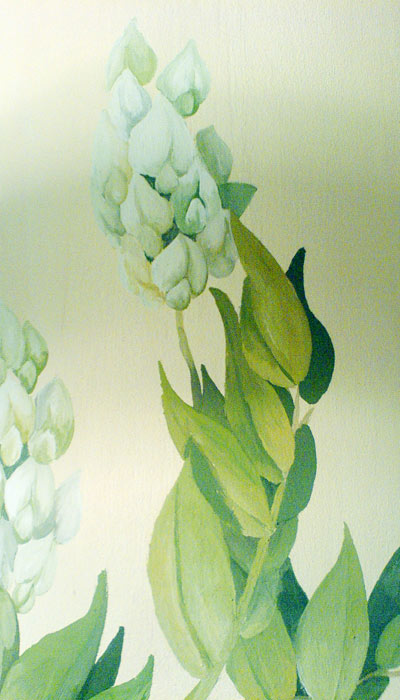 painted pillar, detail